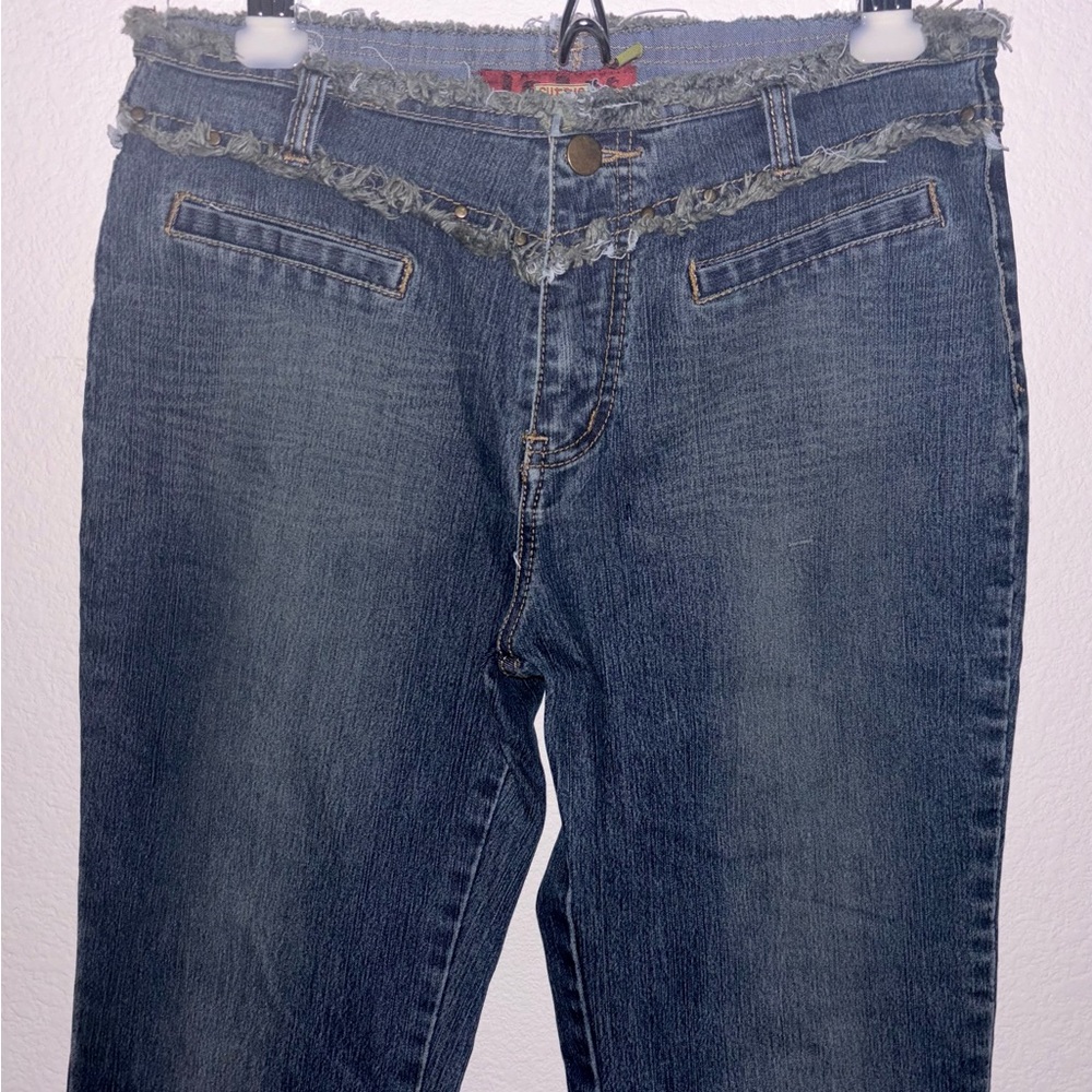 Women's Cuttle Denim Dark Navy Blue Grunge Denim Jeans Size L Fits a Size US 3